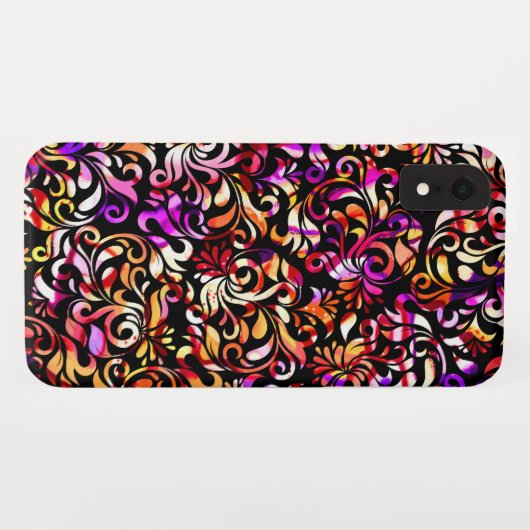 可愛いカラフル花柄 Case-Mate iPhoneケース (裏面(横))