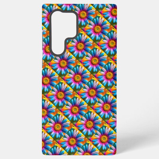 可愛いカラフル花柄 SAMSUNG GALAXYケース (裏面)