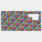 可愛いカラフル花柄 SAMSUNG GALAXYケース (裏面横)