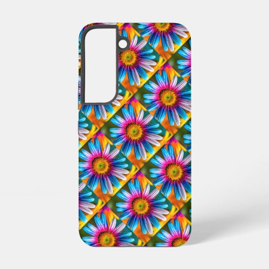 可愛いカラフル花柄 SAMSUNG GALAXYケース (裏面)
