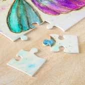 可愛いカラフル蝶 ジグソーパズル (側面)