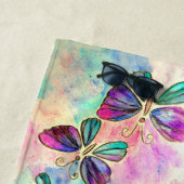 可愛いカラフル蝶 ビーチタオル (インサイチュ)