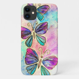 可愛いカラフル蝶 iPhone 11 ケース