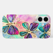 可愛いカラフル蝶iPhoneケース Case-Mate iPhoneケース (裏面 (横))
