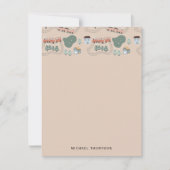 可愛いカラフル電車で子どもたちを追うパターン ノートカード (正面)