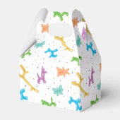 可愛いカラフル風船の動物の誕生日パーティー フェイバーボックス (裏面サイド)