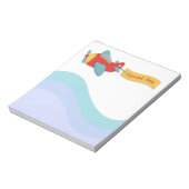 可愛いカラフル飛行機特記事項 ノートパッド (回転)