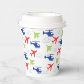 可愛いカラフル飛行機&雲飛び機 紙コップ (右)