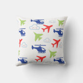 可愛いカラフル飛行機&飛行機向けクラウド クッション (裏面)