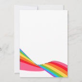 可愛いカラフル魔法の虹ユニコーンの誕生日 招待状 (裏面)