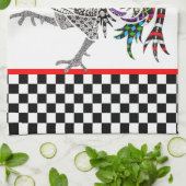 可愛いカラフル鶏のキッチンタオル キッチンタオル (折り畳み)