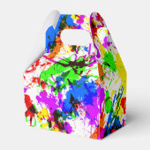 可愛いカラフル（ばちゃばちゃ）跳ねる絵を描デザインお願いボックス フェイバーボックス (正面サイド)