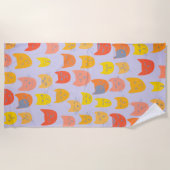 可愛いカラフル ビーチタオル (正面)