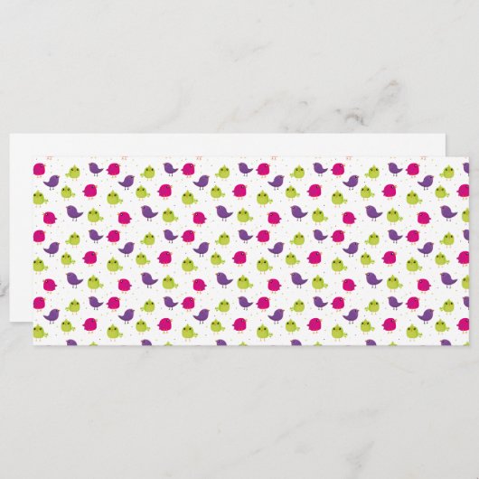 可愛いカラフル 案内状 (正面/裏面)