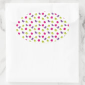 可愛いカラフル 楕円形シール (バッグ)