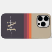 可愛いカラーブロックでカスタマイズストライプ可能なモノグラム Case-Mate iPhoneケース (裏面 (横))