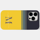 可愛いカラーブロックでカスタマイズストライプ可能なモノグラム Case-Mate iPhoneケース (裏面 (横))