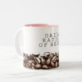 可愛いカラーブロック毎日の豆のコーヒーの配給 ツートーンマグカップ (正面左)