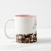 可愛いカラーブロック毎日の豆のコーヒーの配給 ツートーンマグカップ (左)