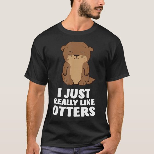 可愛いカワウソが大好き Tシャツ (正面)