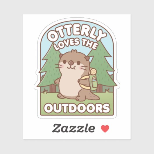 可愛いカワウソOtterly愛アウトドアハイキングプン シール (シート)