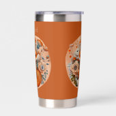 可愛いカントリーのキツネの恋人が名前を付ける 保温保冷タンブラー (左面)