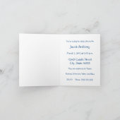 可愛いカントリーブルーフローラリス赤ちゃんシャワー 招待状 (内部)