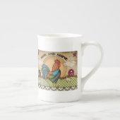 可愛いカントリーロースターの輝き ボーンチャイナマグカップ (右)