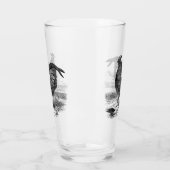 可愛いカントリーヴィンテージのルースターガラス タンブラーグラス (左)