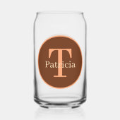 可愛いカントリー豚の恋人がモノグラムを追加 ガラス缶 (裏面)