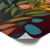 可愛いカントリー・ブラウンベア愛好家nursey ポスター (角)