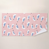 可愛いカートゥーンのカモメのシームレスなパターン バスタオル (バスタオル)