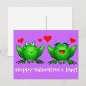 可愛いカートカロ葉書ホッピーバレンタインデー シーズンポストカード (正面/裏面)
