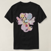 可愛いカードキャプター桜kerochanシルエットピンク tシャツ (デザイン正面)