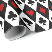 可愛いカードスーツのタイル模様 ラッピングペーパー (ロールコーナー)