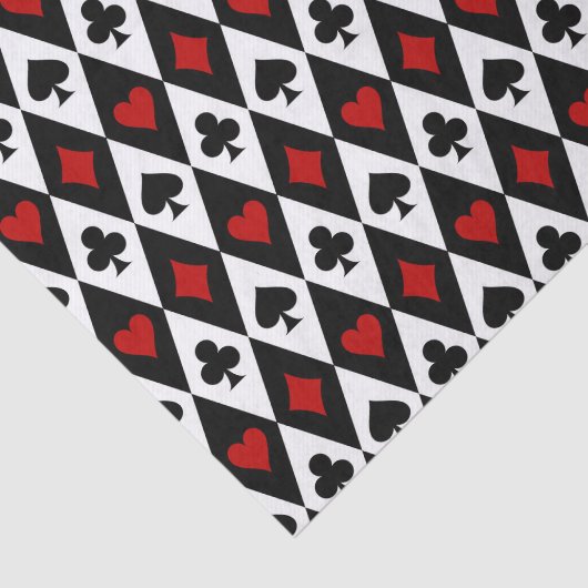 可愛いカードスーツのタイル模様 薄葉紙 (詳細)