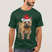 可愛いカーンテリア犬の愛するクリスマスおもしろい Tシャツ (正面)