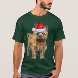可愛いカーンテリア犬の愛するクリスマスおもしろい Tシャツ