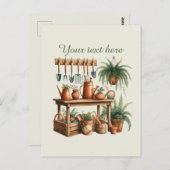 可愛いガーデニング好きカスタマイズ ポストカード (正面/裏面)