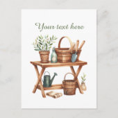 可愛いガーデニング好きカスタマイズ ポストカード (正面)