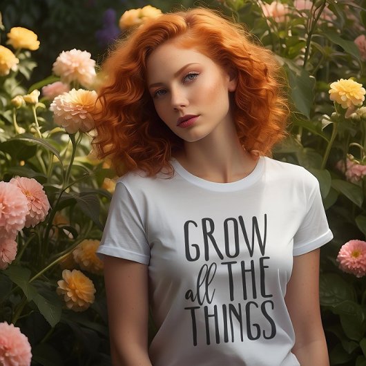 可愛いガーデニング引用文 Tシャツ