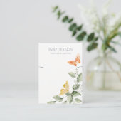 可愛いガーデンの葉蝶ネックレスディスプレイ 名刺 (スタンド正面)