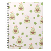 可愛いガーリーかわいいアボカドスパイラル写真帳 ノートブック (正面)