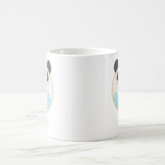 可愛いガーリーかわいいパンダベアードーナツ名マグカップ コーヒーマグカップ (中央)