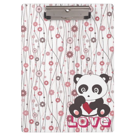 可愛いガーリートレンディーヴィンテージ花柄 クリップボード (正面)