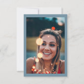 可愛いガーリーパステルピンクのキャンドルケーキ写真Sweet 16 招待状 (裏面)