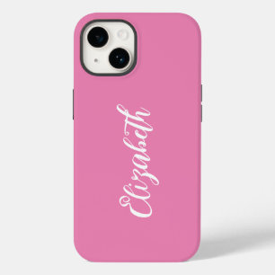 可愛いガーリーピンクのカスタマイズ可能な名前個人名 Case-Mate iPhone 14ケース