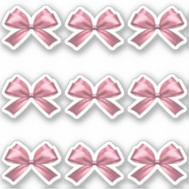 可愛いガーリーピンクサテン美弓 シール
