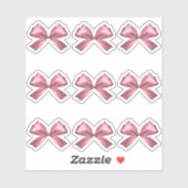 可愛いガーリーピンクサテン美弓 シール (シート)