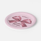 可愛いガーリーピンクサテン美弓 ペーパープレート (アングル)